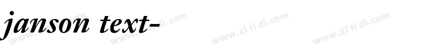 janson text字体转换
